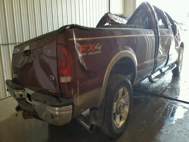 1FTSW21P96EC04743 - 2006 FORD F250 SUPER MAROON photo 4