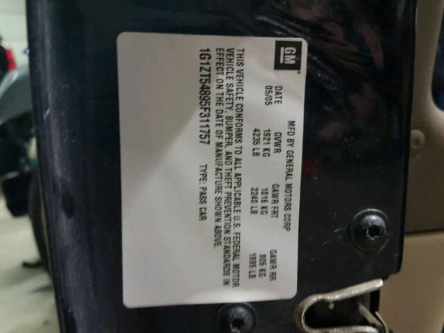 1G1ZT54895F311757 - 2005 CHEVROLET MALIBU LS 蓝色 照片 10