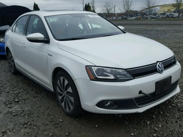 3VW637AJ1EM207127 - 2014 VOLKSWAGEN JETTA HYBR WHITE photo 1