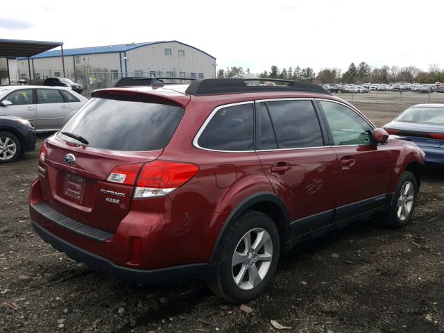 4S4BRBKC8D3260020 - 2013 SUBARU OUTBACK 2. RED photo 4