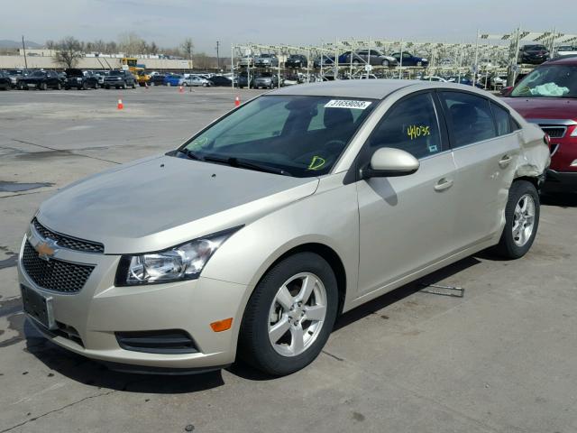 1G1PC5SB7E7201175 - 2014 CHEVROLET CRUZE LT BEIGE photo 2