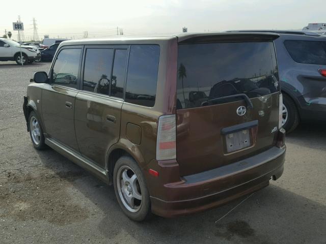 JTLKT324664119890 - 2006 TOYOTA SCION XB BROWN photo 3