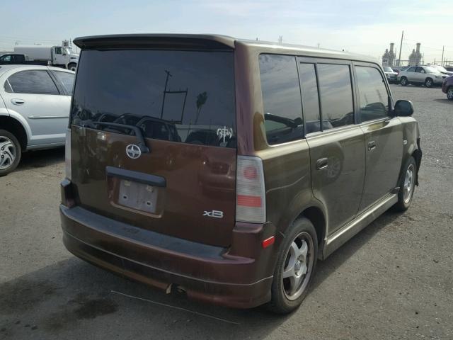 JTLKT324664119890 - 2006 TOYOTA SCION XB BROWN photo 4