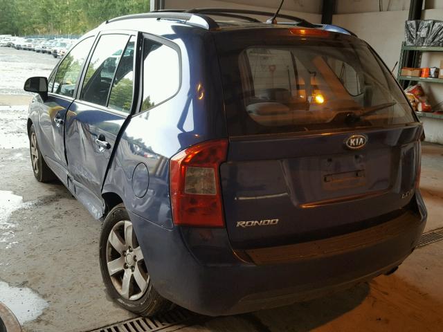 KNAFG526177068505 - 2007 KIA RONDO LX BLUE photo 3