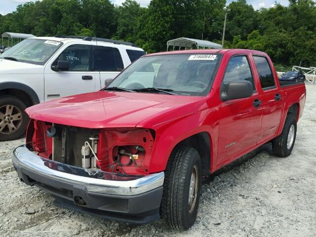 1GCCS136748201110 - 2004 CHEVROLET COLORADO RED photo 2