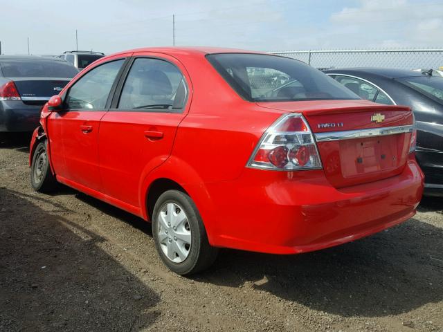KL1TD5DE5BB112411 - 2011 CHEVROLET AVEO LS RED photo 3