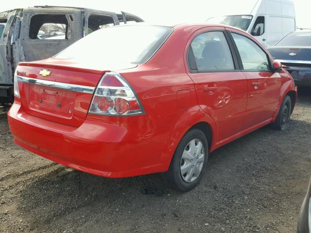KL1TD5DE5BB112411 - 2011 CHEVROLET AVEO LS RED photo 4