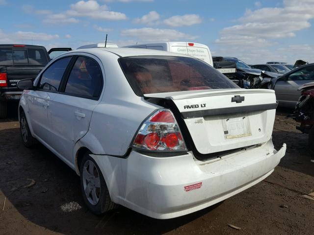 KL1TD56E19B636890 - 2009 CHEVROLET AVEO LS WHITE photo 3