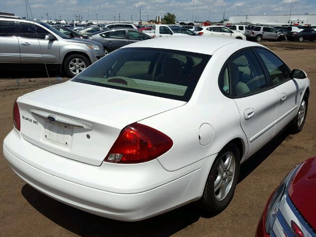 1FAHP56S61G147328 - 2001 FORD TAURUS SEL WHITE photo 4