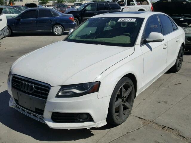 WAUMF78K99A094219 - 2009 AUDI A4 WHITE photo 2