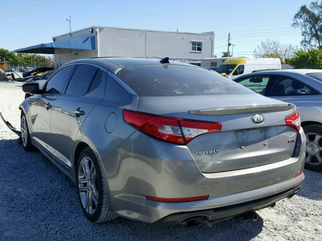 5XXGR4A62DG213566 - 2013 KIA OPTIMA SX GRAY photo 3