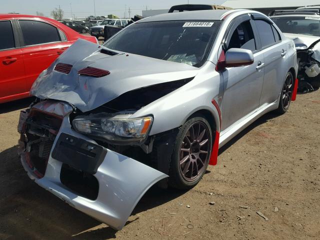 JA3AW86VX8U048452 - 2008 MITSUBISHI LANCER EVO SILVER photo 2