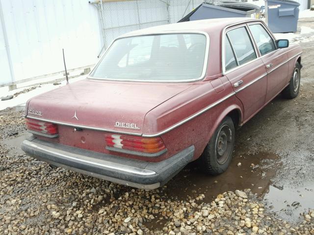 WDBAB23A1BB217240 - 1981 MERCEDES-BENZ 240 D MAROON photo 4