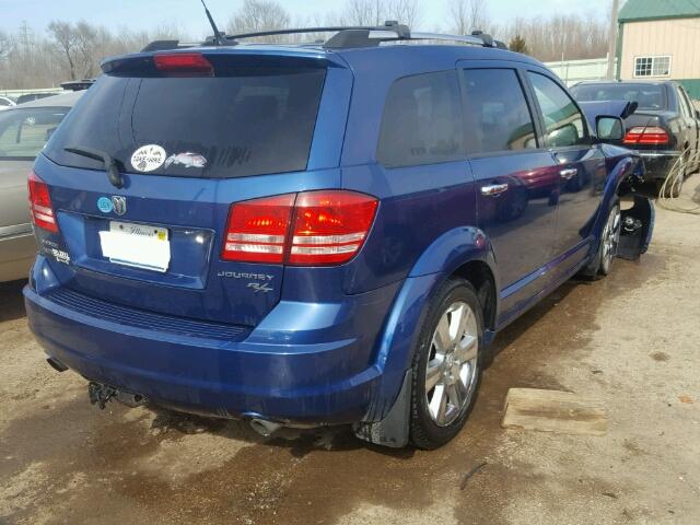 3D4PH6FV2AT166539 - 2010 DODGE JOURNEY R/ BLUE photo 4