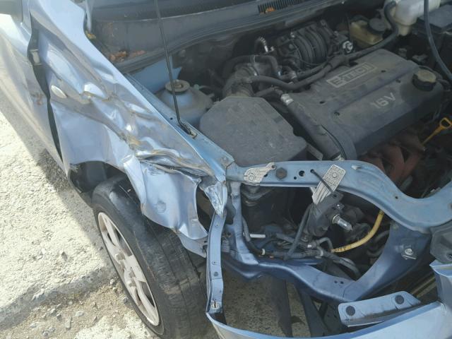 KL1TD56687B184538 - 2007 CHEVROLET AVEO BASE Mavi fotoğraf 9