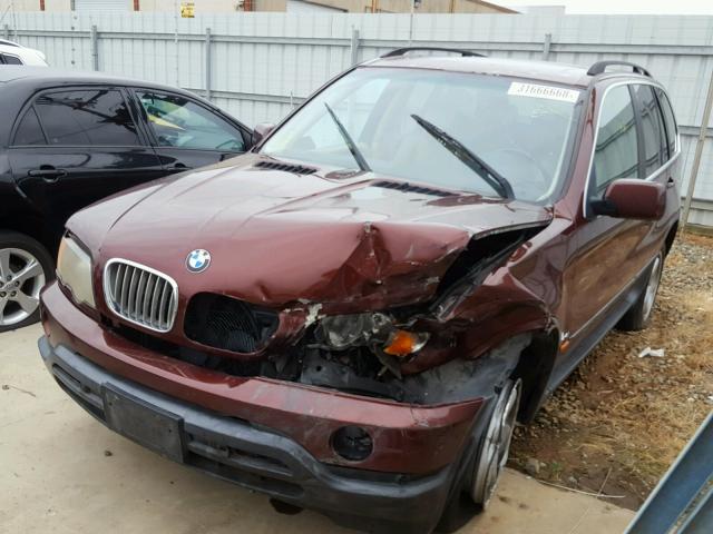 WBAFB335X1LH15218 - 2001 BMW X5 4.4I BURGUNDY photo 2