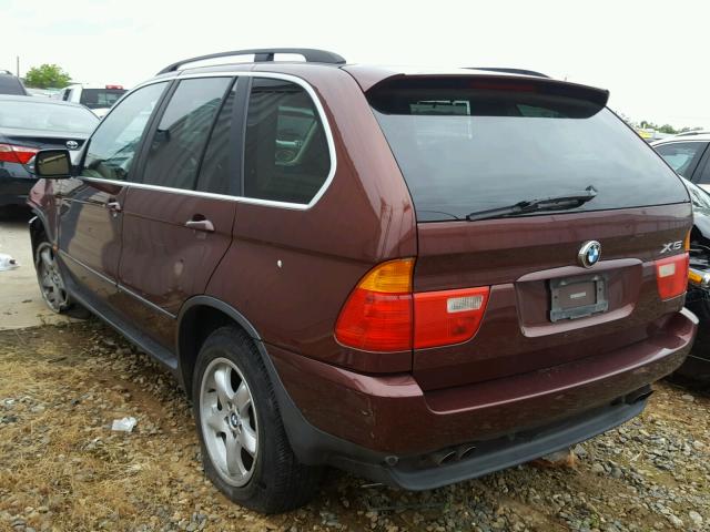 WBAFB335X1LH15218 - 2001 BMW X5 4.4I BURGUNDY photo 3