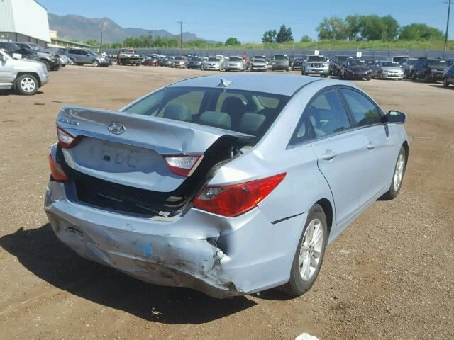 5NPEB4AC0DH649077 - 2013 HYUNDAI SONATA GLS GRAY photo 4