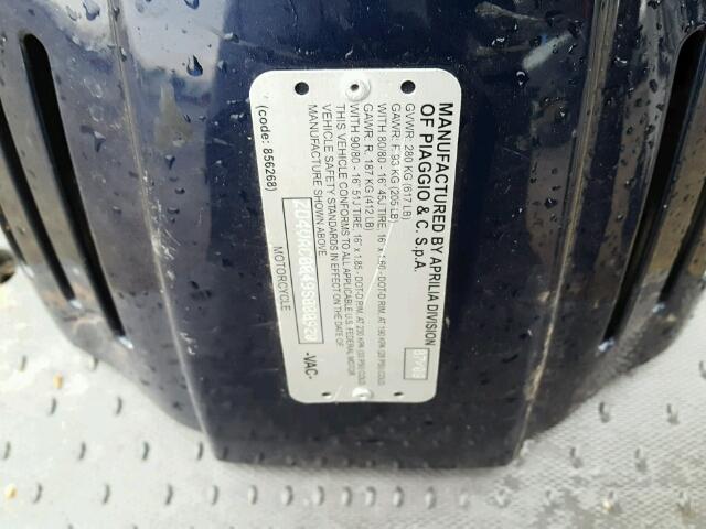 ZD4VAC0049S000920 - 2009 APRILIA SCARABEO 1 蓝色 照片 10