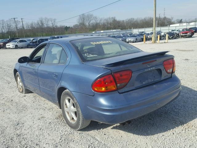 1G3NL52EXXC404192 - 1999 OLDSMOBILE ALERO GL BLUE photo 3