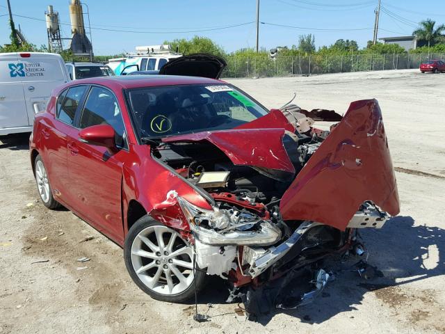 JTHKD5BH7D2162763 - 2013 LEXUS CT 200 RED photo 1