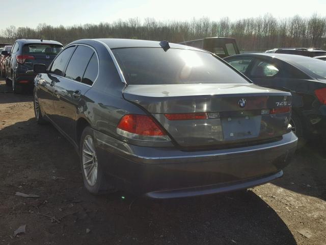 WBAGN635X5DS56394 - 2005 BMW 745 LI GRAY photo 3