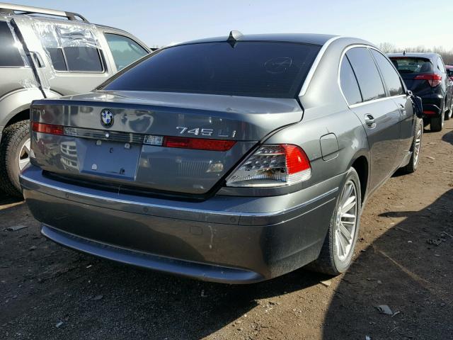 WBAGN635X5DS56394 - 2005 BMW 745 LI GRAY photo 4