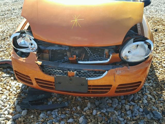 1B3ES56C05D201266 - 2005 DODGE NEON SXT ORANGE photo 9