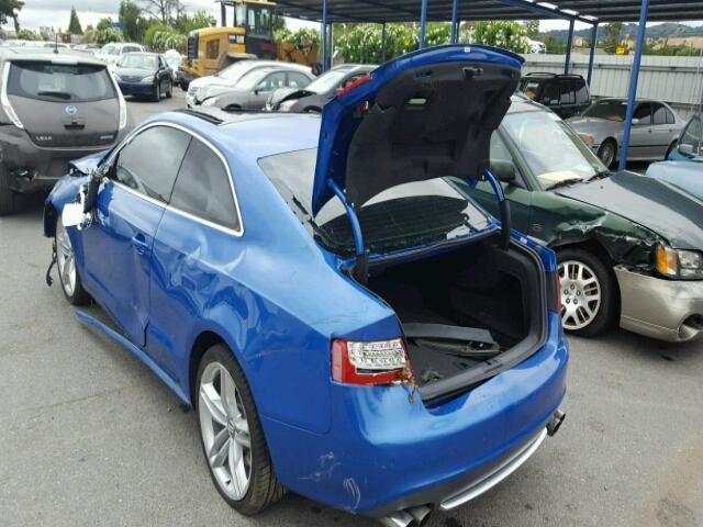 WAU3VAFR5AA020604 - 2010 AUDI S5 PRESTIG BLUE photo 3