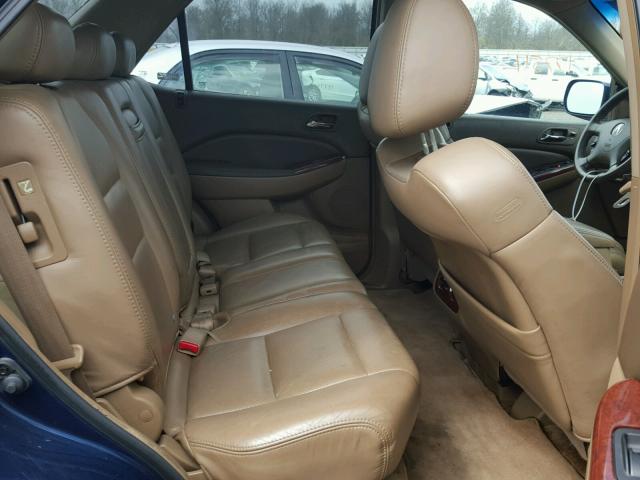 2HNYD18263H538909 - 2003 ACURA MDX BLUE photo 6