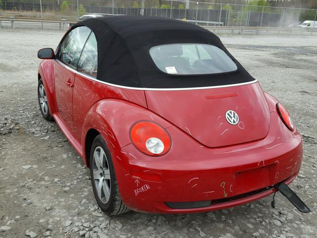 3VWRF31YX6M317153 - 2006 VOLKSWAGEN NEW BEETLE წითელი ფოტო 3