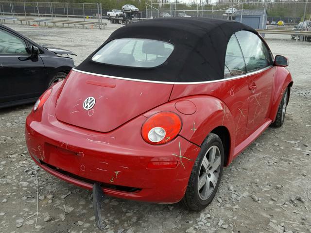 3VWRF31YX6M317153 - 2006 VOLKSWAGEN NEW BEETLE წითელი ფოტო 4