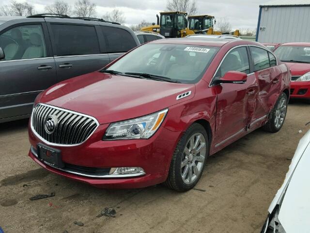 1G4GB5G3XEF212801 - 2014 BUICK LACROSSE RED photo 2