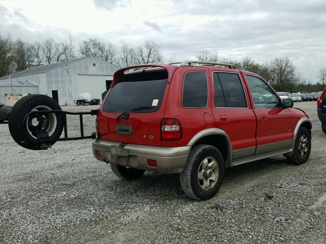 KNDJA723525132114 - 2002 KIA SPORTAGE RED photo 4