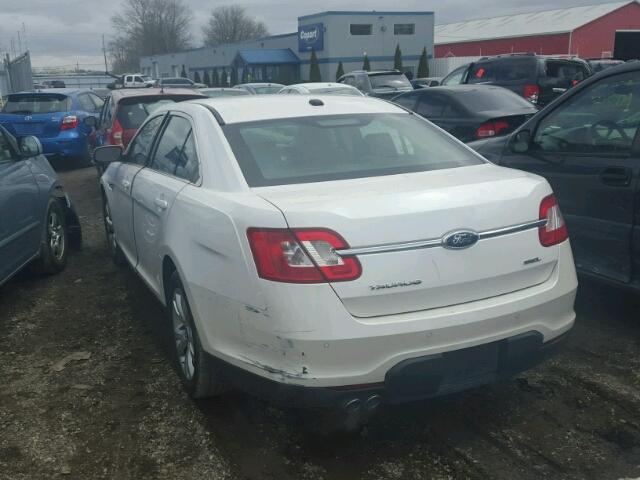 1FAHP2EW6AG112372 - 2010 FORD TAURUS SEL WHITE photo 3