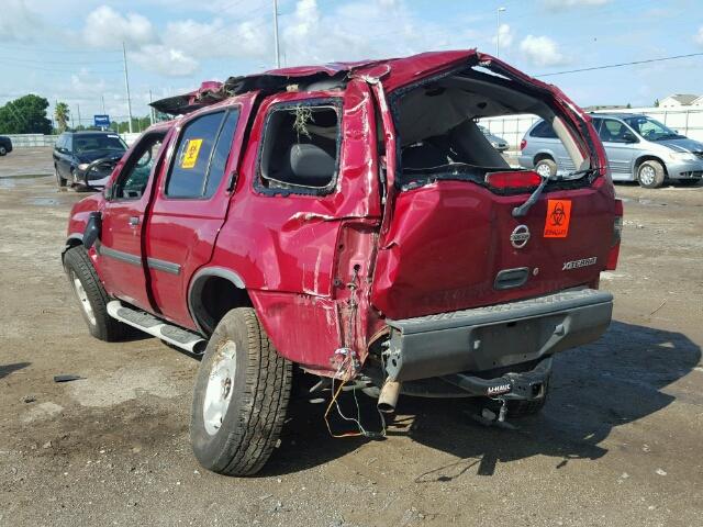 5N1ED28T43C693917 - 2003 NISSAN XTERRA XE MAROON photo 3