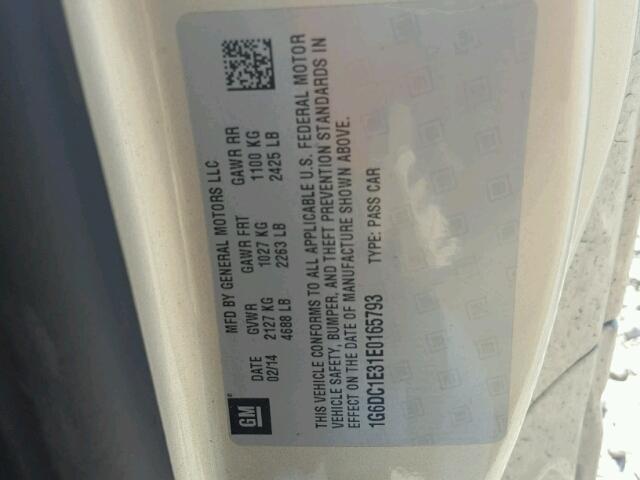 1G6DC1E31E0165793 - 2014 CADILLAC CTS PERFOR GOLD photo 10