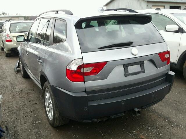 WBXPA73464WB21532 - 2004 BMW X3 2.5I GRAY photo 3