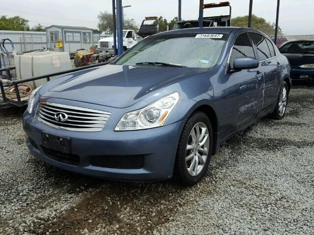 JNKBV61E87M719098 - 2007 INFINITI G35 BLUE photo 2