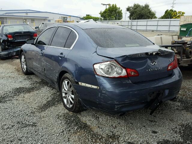 JNKBV61E87M719098 - 2007 INFINITI G35 BLUE photo 3