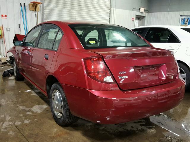 1G8AF52F64Z189105 - 2004 SATURN ION LEVEL RED photo 3