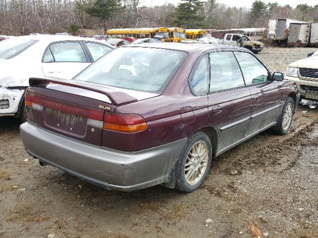 4S3BD6855X7255485 - 1999 SUBARU LEGACY 30T MAROON photo 4