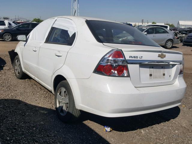 KL1TD5DE3BB201412 - 2011 CHEVROLET AVEO LS WHITE photo 3