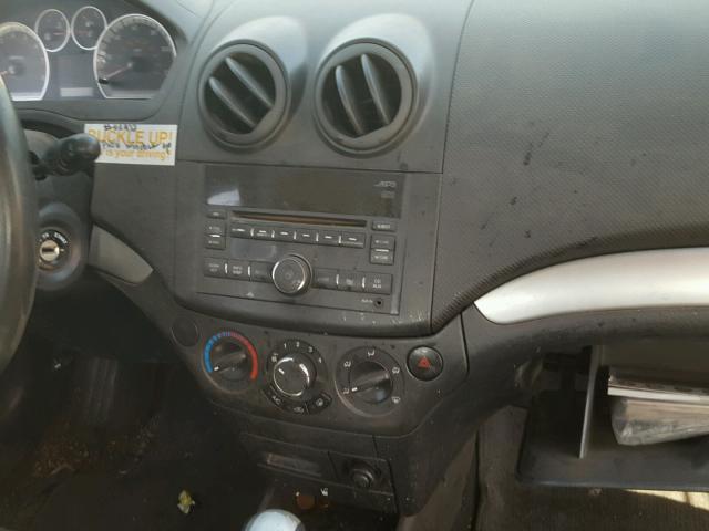 KL1TD5DE3BB201412 - 2011 CHEVROLET AVEO LS WHITE photo 9