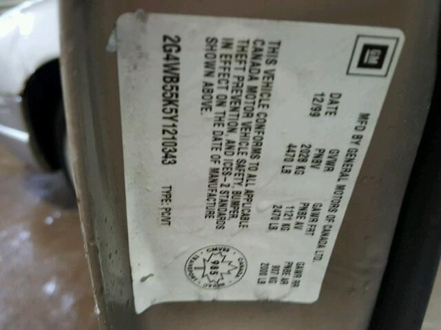 2G4WB55K5Y1210343 - 2000 BUICK REGAL LS 米色 照片 10