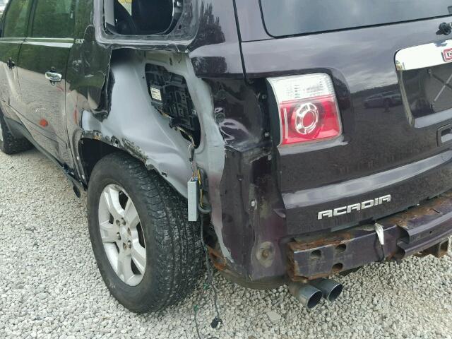 1GKER23D49J181640 - 2009 GMC ACADIA SLT ბურგუნდია ფოტო 9