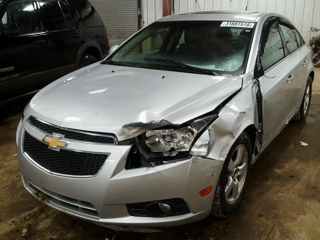 1G1PF5SC5C7196815 - 2012 CHEVROLET CRUZE LT GRAY photo 2