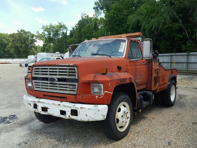 1FDNK64P5KVA16691 - 1989 FORD F600 F RED photo 2