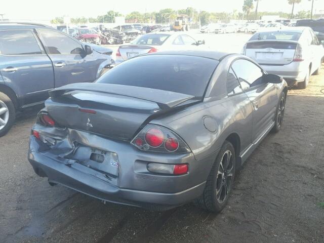 4A3AC84H42E090511 - 2002 MITSUBISHI ECLIPSE GT GRAY photo 4