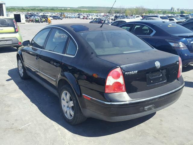 WVWRH63B53P201632 - 2003 VOLKSWAGEN PASSAT GLX BLACK photo 3